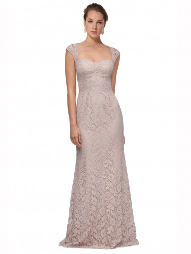 Cap Sleeves Sweetheart Mermaid Lace Bridesmaid Dress / Formal Dress Liverpool